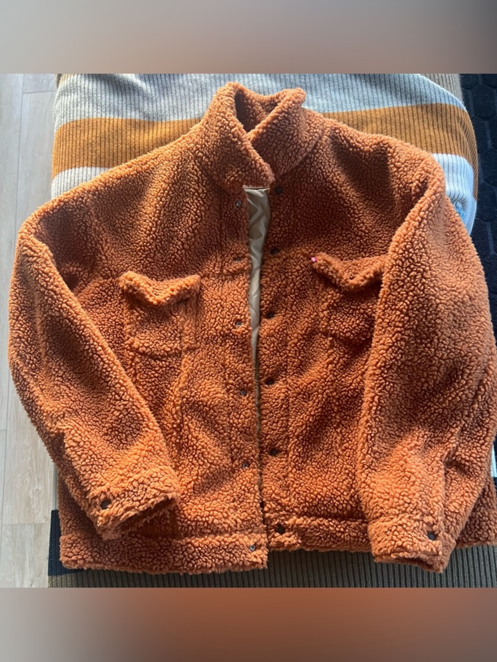 Levi's Rust Orange Sherpa-Lined Vintage Fit Jacket